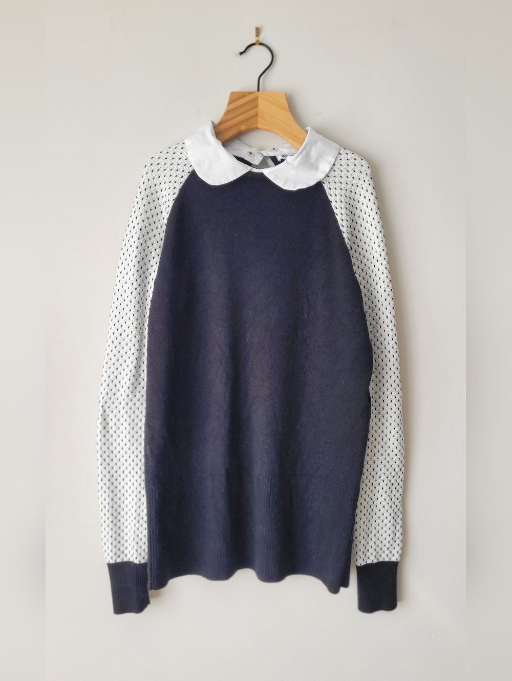 Reitmans Contrast Knit Sweater With Removable Collar
